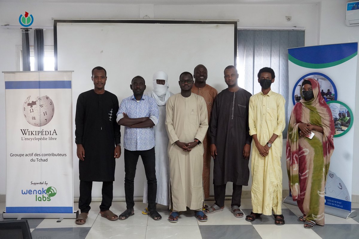 WikimediaTchad's tweet photo. 🚀 C'est officiel ! Ce samedi, nous avons lancé  à @WenakLabs, le Mois international de la contribution francophone au #Tchad. Tout au long du mois de mars, nous contribuerons activement à l’édition, la création et l’amélioration des articles Wikipédia sur le sport tchadien. https://t.co/uUCNCUBdb4