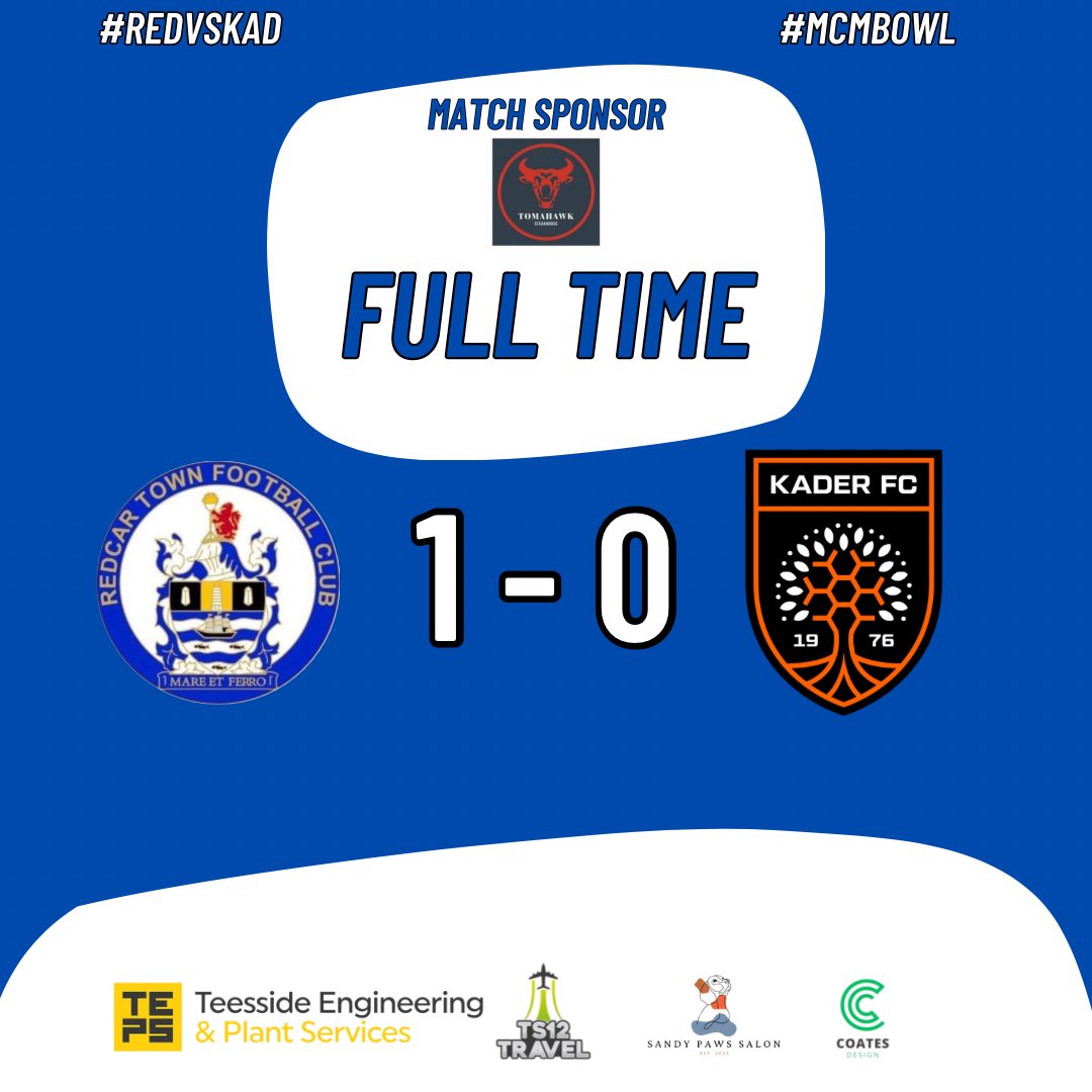 RedcarTownRes's tweet photo. SEMI-FINAL 🔜

A deserved 1-0 win against @KaderMens , putting us through into the semi-final.

A goal from Ryan Jewell smashed into the bottom corner left the keeper, Dan Simpkin, with no chance. Another good battle.

MOM: Ryan Jewell🏆

Ryan Jewell⚽️ (DP Automotive Ltd)

🔵⚪️ https://t.co/7nCZxLomOt