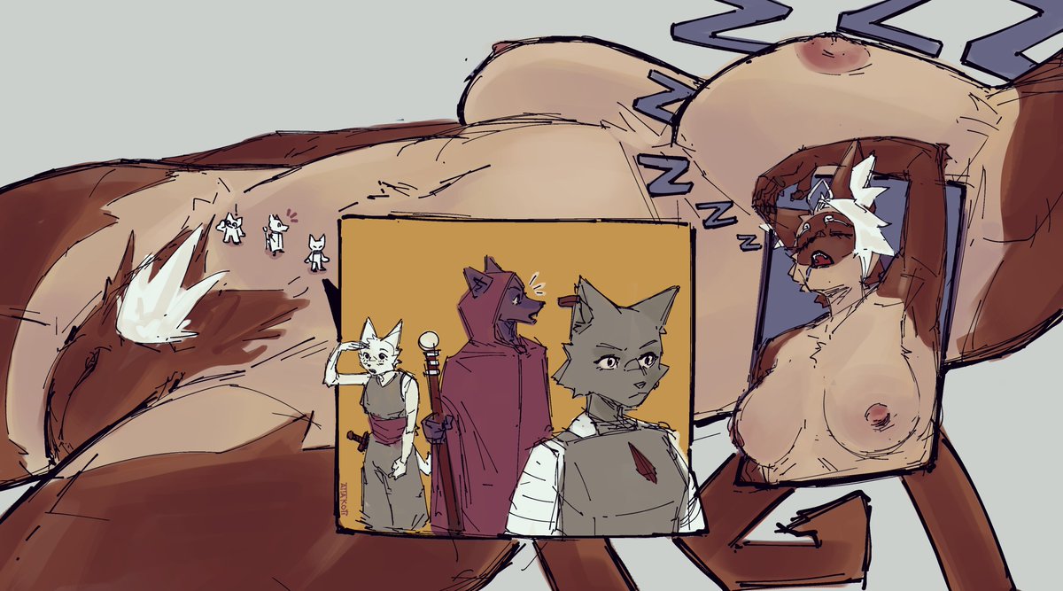 A little lost adventuring party #MacroMarch #giantess