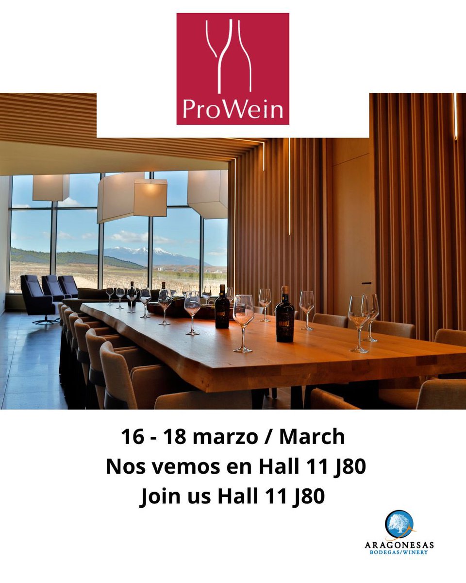 P R O W E I N - Llega una de las citas internacionales más importantes del sector del vino. Os esperamos en Hall 11 J80 <a href="/ProWein/">ProWein</a> <a href="/aragonalimentos/">Aragón Alimentos</a> <a href="/docampodeborja/">DOP Campo de Borja</a>