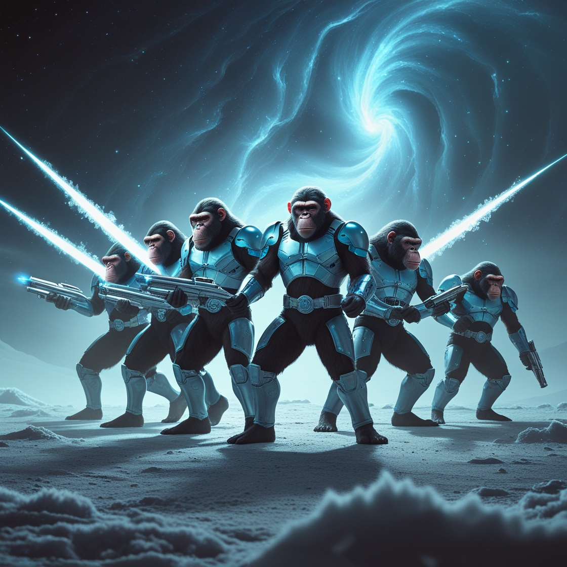 CApes67558's tweet photo. Born in the universe first formation, Apes defend against interstellar frost with pulsar lasers and guns
#NFT
#NFTs #NFTCommunity #OpenSea #OpenSeaNF https://t.co/NfPK5uccGr