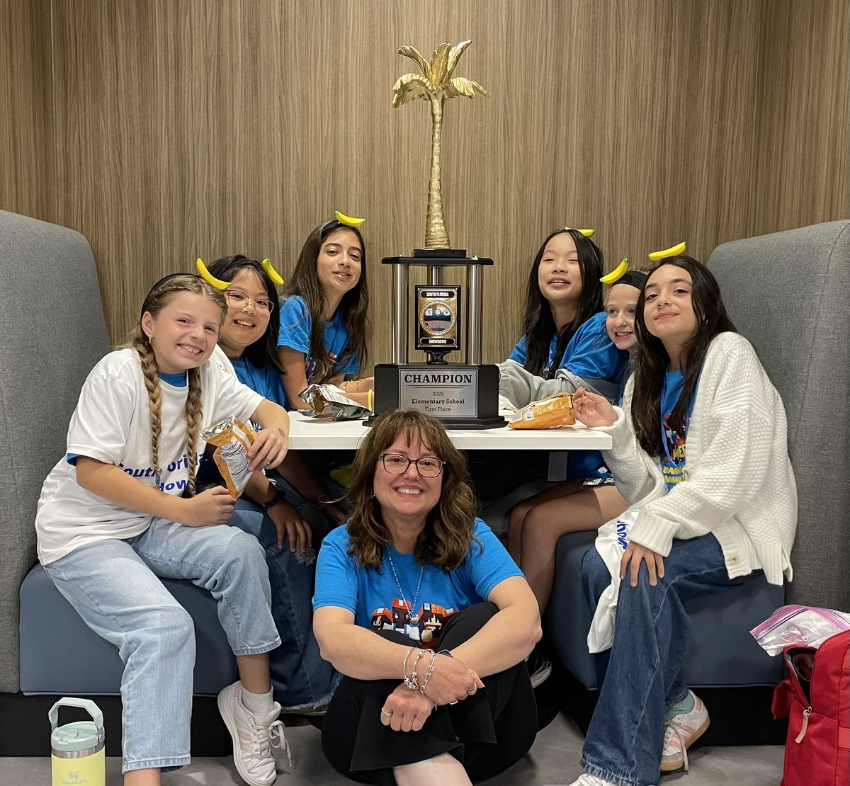 Busyspider23's tweet photo. I am so proud of my students. They competed a couple of weeks ago in the semifinals and won 1st Place for our district. Today they competed with Miami and Palm Beach and won 1st Place! Thank you @BrowardSTEM for this opportunity for our students. @ShearerSPE @Mamashan10 https://t.co/8MXnlXifD0