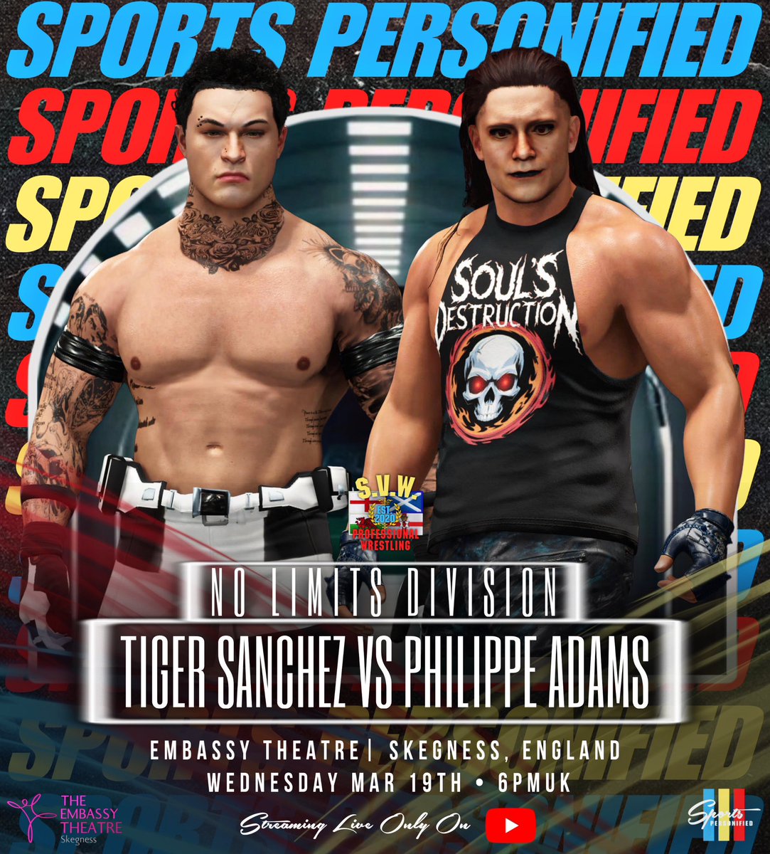 SVegasWrestling's tweet photo. The first 4 matches for @SVegasWrestling (WWE 2K24) Episode 46 live streaming Wednesday at 6PM UK time on the Skeg Vegas Wrestling YouTube channel https://t.co/xNS5sbuxesโฆ #likeforlikes #like #likeforlikeback #likesforlike #likeforfollow #liketime #wwe2k24 https://t.co/co77KPDMYx