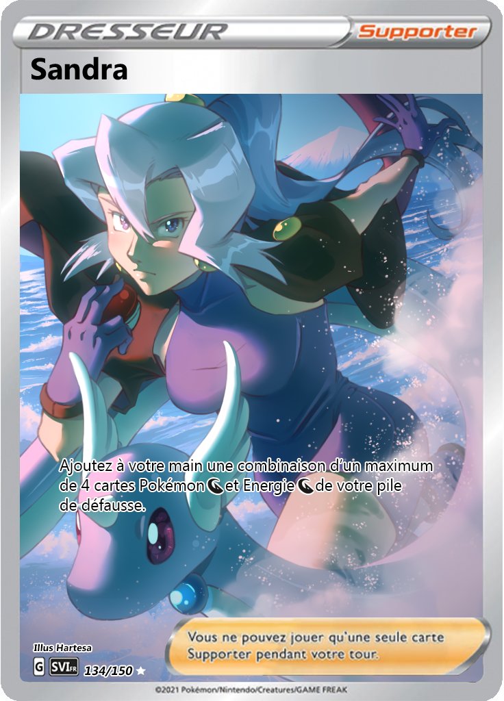 While drawing it, I realized that Clair never had a trainer card (or maybe  I just didn't see it?). I tried to do something less complicated than usual  in terms of painting