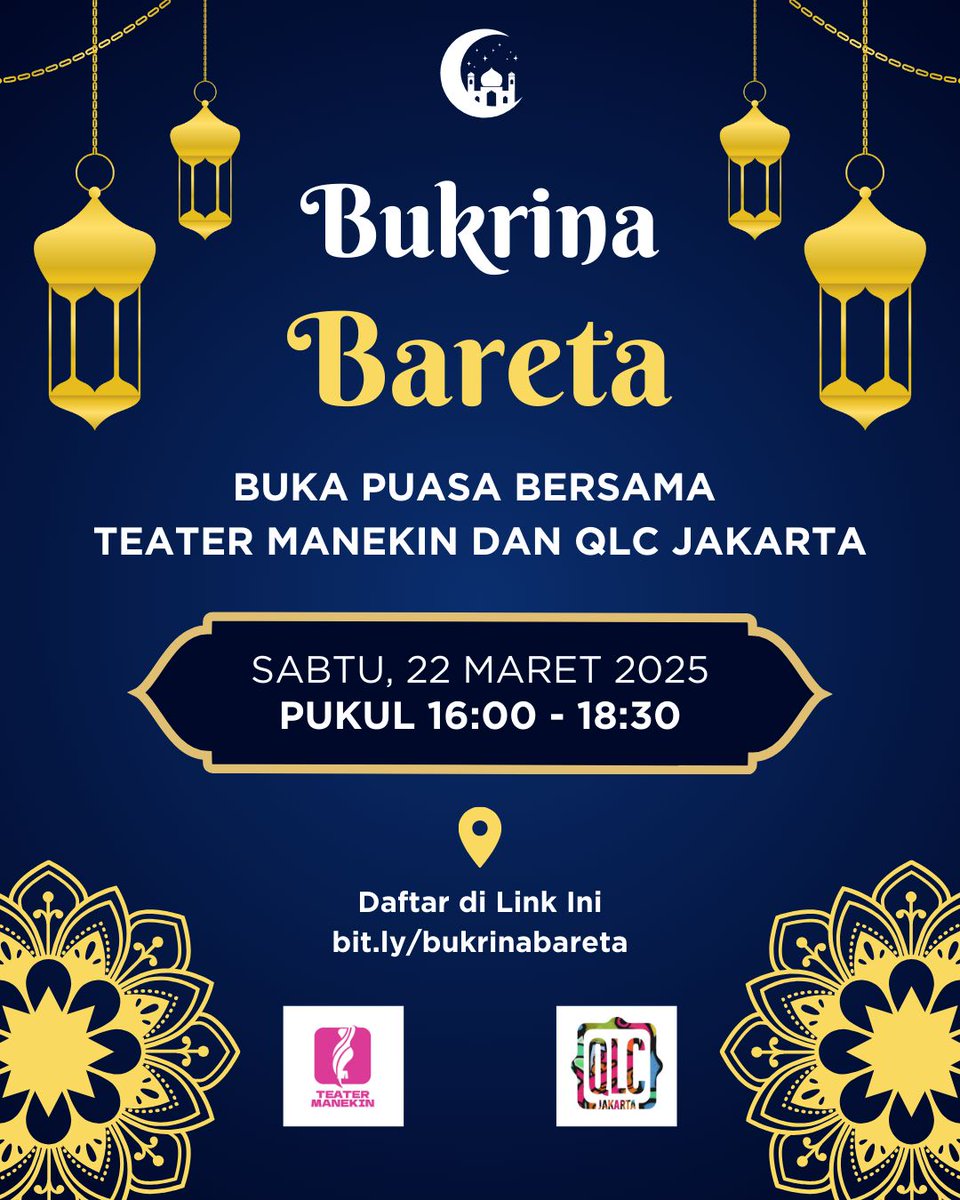 qlc_jakarta's tweet photo. Bukrina Bareta

Minggu depan, kita akan buka puasa bersama Teater Manekin dan kawan-kawan Transpuan di Kampung Duri, Jakarta Barat! 💖 

Yuk, ikut serta dalam kegiatan ini dan dukung komunitas Transpuan di Kampung Duri! Daftar melalui link berikut: https://t.co/Z0Hh6re0MQ https://t.co/d5QLV4GrgW