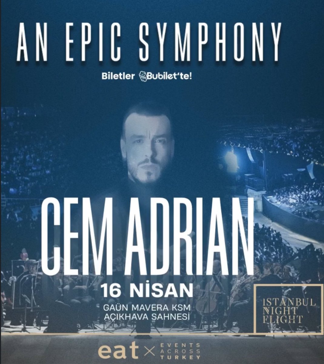 An Epic Symphony orkestrası ile Cem Adrian 16 Nisan 2025 // 21.00 ‘ da Mâvera KSM - Açık Hava Sahnesi’nde 

Biletler Satışta !!
<a href="/bubilet/">Bubilet</a> <a href="/biletinial/">Biletinial</a> 

#sanatmaveradagüzel #gaunmavera
