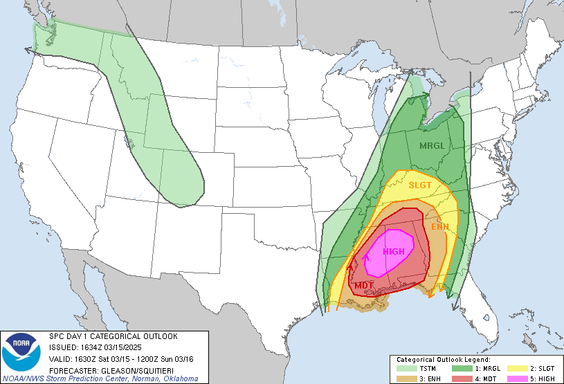 LimWeather's tweet photo. D1 #HighRisk in S #DixieAlley esp #BirminghamAL,#Tuscaloosa,#HooverAL,#NorthPortAL,#bessemer,#Selma,#JacksonMS,#Hattiesburg,#MeridianMS,#LaurelMS,#ColumbusMS,#TupeloMS
30SIG #Tornado/SIG #Hail/45SIG #Wind risks #Wxx #WxTwitter #SPC #SevereWx #MSwx #ALwx #Mississippi #Alabama https://t.co/LaOC2gMDJW