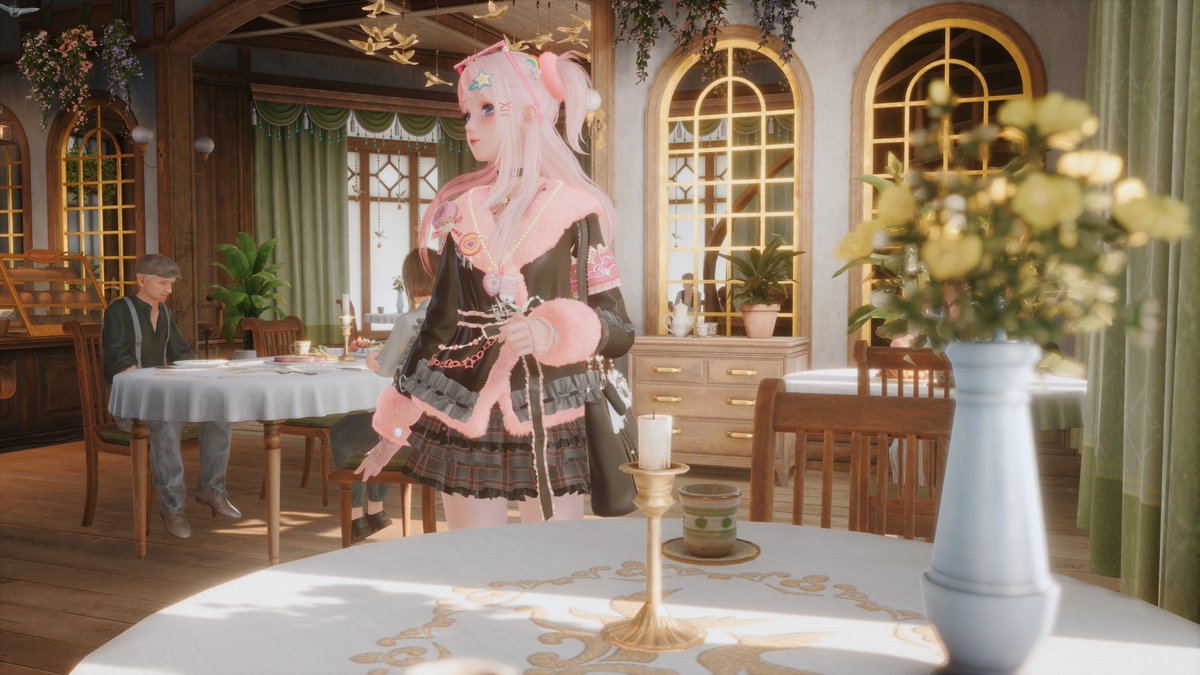 Being able to dress up and pose for photos in places like this is healing something in me. I don't know why, but I'm brought back to when my mom and I would get up early and go eat breakfast at the local diners. I miss that. #InfinityNikki  #infinitynikkitwt