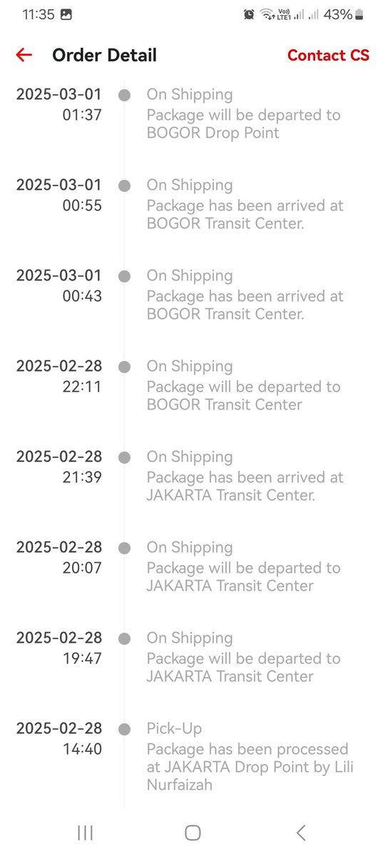 goedir's tweet photo. Ampun deh ama layanan @jntexpressid , barang dikirim dr jkt k bogor sejak 28 feb sampai sekarang tidak sampai. Status bolak balik aja k sorting centre bogor. Tgl 7 mar tiba2 ga ada progress, dan langsung void. Tidak ada konfirmasi apapun baik ke pengirim maupun penerima. Payaahh https://t.co/iNccKzTVqu