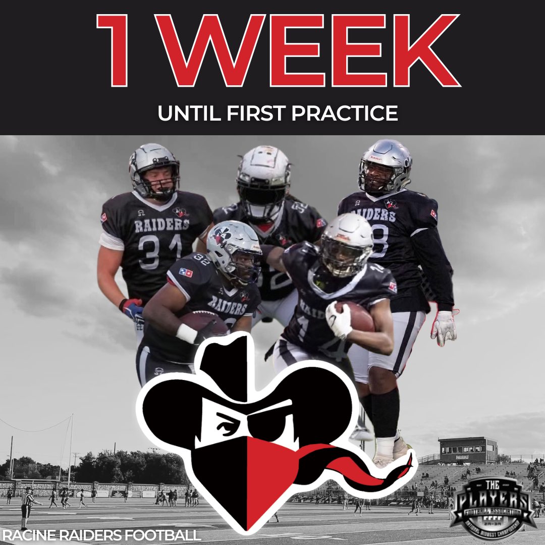 RacineRaiders's tweet photo. 1 week until the #questfor12 begins! 🏆 🏈

➡️ https://t.co/t5iCmrO6lH

#YourHometownTeam https://t.co/AMtwavrand