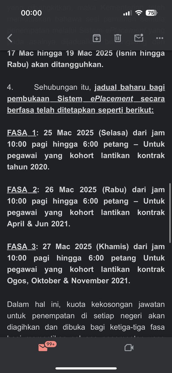 izzuddin_jlldn's tweet photo. @HKontrak salam. Saya nak mengadu pasal KKM, bagi email tengah2 malam ahad. Dah plan cuti 17/3 utk re-eplacement postpone pulak. Tak consider langsung MO yg kena tukar oncall berapa banyak kali dah bulan ni untuk benda ni. Yg susah nak apply cuti lagi. https://t.co/ZflwdgQEHC