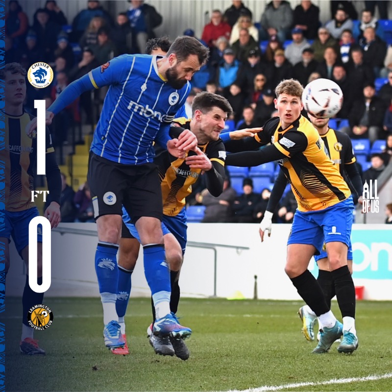 ChesterFC's tweet photo. FT: #ChesterFC 1-0 @LeamingtonFC.

𝗧𝗵𝗿𝗲𝗲 𝗺𝗮𝘀𝘀𝗶𝘃𝗲 𝗽𝗼𝗶𝗻𝘁𝘀. 𝗨𝗧𝗦. 💪

#CFCLEA | #UTS