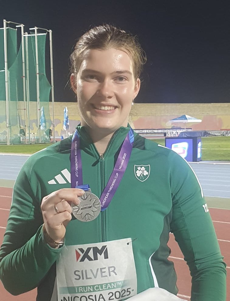 It’s silver! 🥈🙌

Anna Gavigan (Lambay Sports Academy) has won a superb silver in the U23 Women’s Discus at the European Throwing Cup in Cyprus 👏

Gavigan threw a massive 4m PB of 53.91m to medal! 

#IrishAthletics | #Nicosia2025