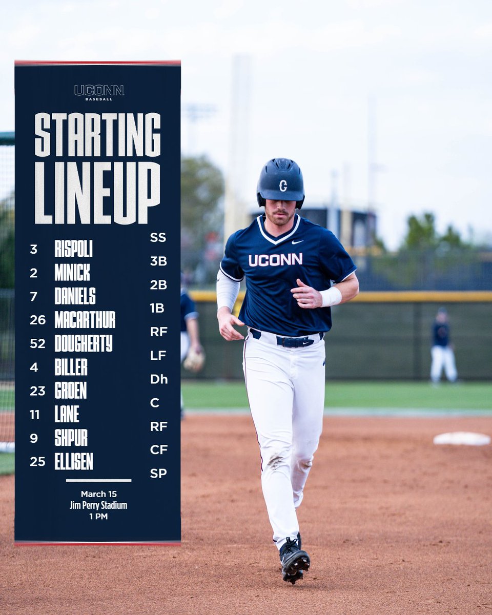 Lineup and links (1 PM):

Watch: flosports.link/3OkR5c0
Listen: uconnbsb.mixlr.com
Stats: shorturl.at/8R8rX

#HookC