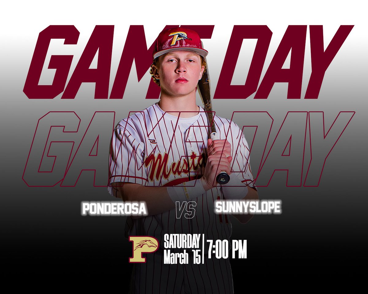 Ponderosa High School Athletic Department (@phsmustangsath) on Twitter photo 🚨⚾️GameDay!!!⚾️🚨
🆚Sunnyslope High School
⏰ Varsity: 7:00pm
📍Sunnyslope HS, Phoenix, Az
#wearepondo <a href="/phsmustangs/">Ponderosa Mustangs</a> @pondostanggang @ponderosa_baseball 🚨⚾️GameDay!!!⚾️🚨
🆚Sunnyslope High School
⏰ Varsity: 7:00pm
📍Sunnyslope HS, Phoenix, Az
#wearepondo <a href="/phsmustangs/">Ponderosa Mustangs</a> @pondostanggang @ponderosa_baseball