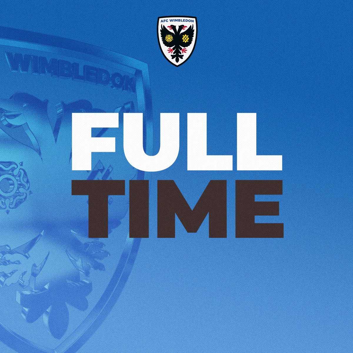 AFCWimbledon's tweet photo. ⏰ FULL-TIME: A BIG WIN ON THE ROAD FOR THE DONS - 2-1 IT FINISHES! ✊

#AFCW 🟡🔵 https://t.co/pELUlzpkUn