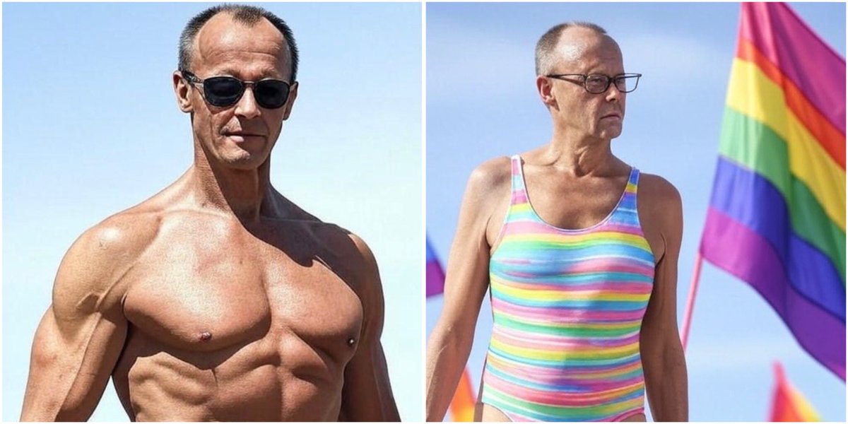 TomaszFroelich's tweet photo. Friedrich Merz vor der Wahl. Und nach der Wahl. https://t.co/0sdCCYbkCD