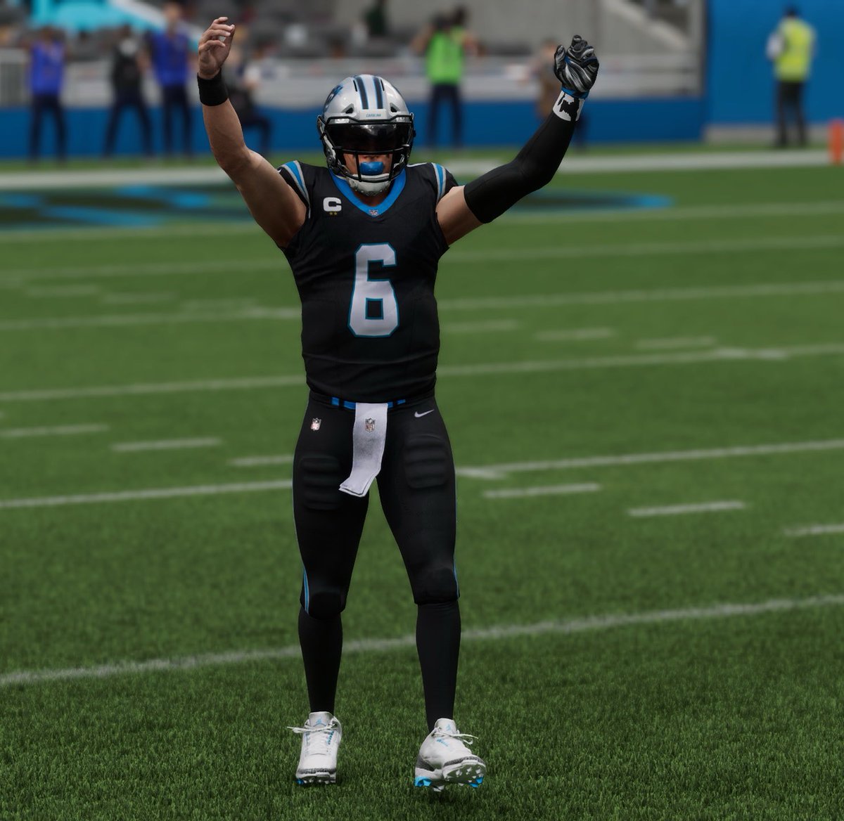 MBLI_Kyle's tweet photo. Panthers 61, Falcons 49. CAR defense swiped 5 picks and scored a couple TDs—like a cat playing with its food! Falcons may have scraped 49, but it wasn’t pretty. Division locked &amp; playoffs in sight! https://t.co/upgPBC3IPh
