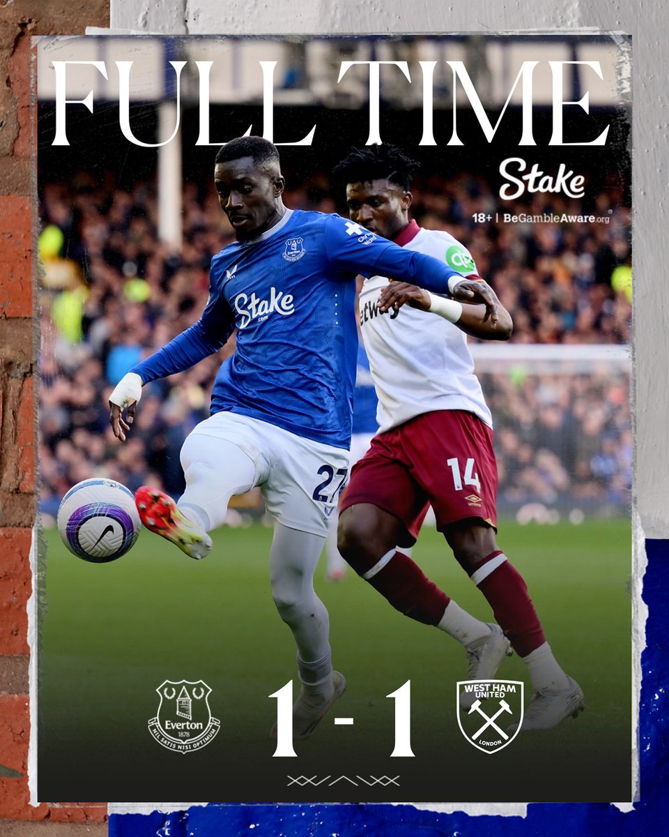 FT. O'Brien's injury-time header rescues a point for the Toffees. 

[1-1] #EVEWHU