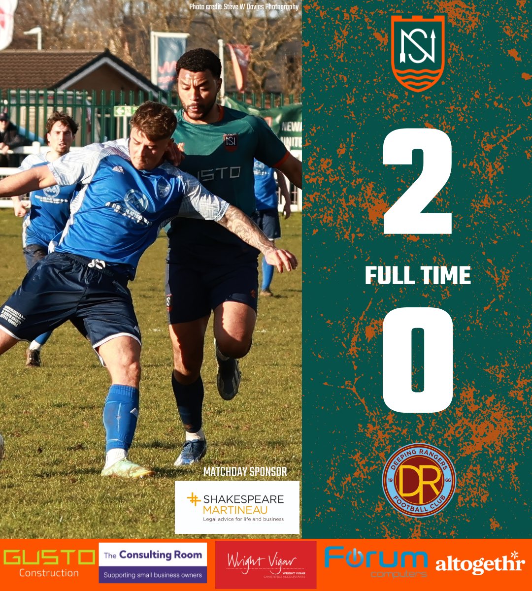 Newark and Sherwood United Football Club (@thehighwaymen_) on Twitter photo FULL TIME | Back to winning ways and a clean sheet!
🟢#TheHighwayMen 2-0 <a href="/deepingrangers/">Deeping Rangers FC</a> 🟣 FULL TIME | Back to winning ways and a clean sheet!
🟢#TheHighwayMen 2-0 <a href="/deepingrangers/">Deeping Rangers FC</a> 🟣
