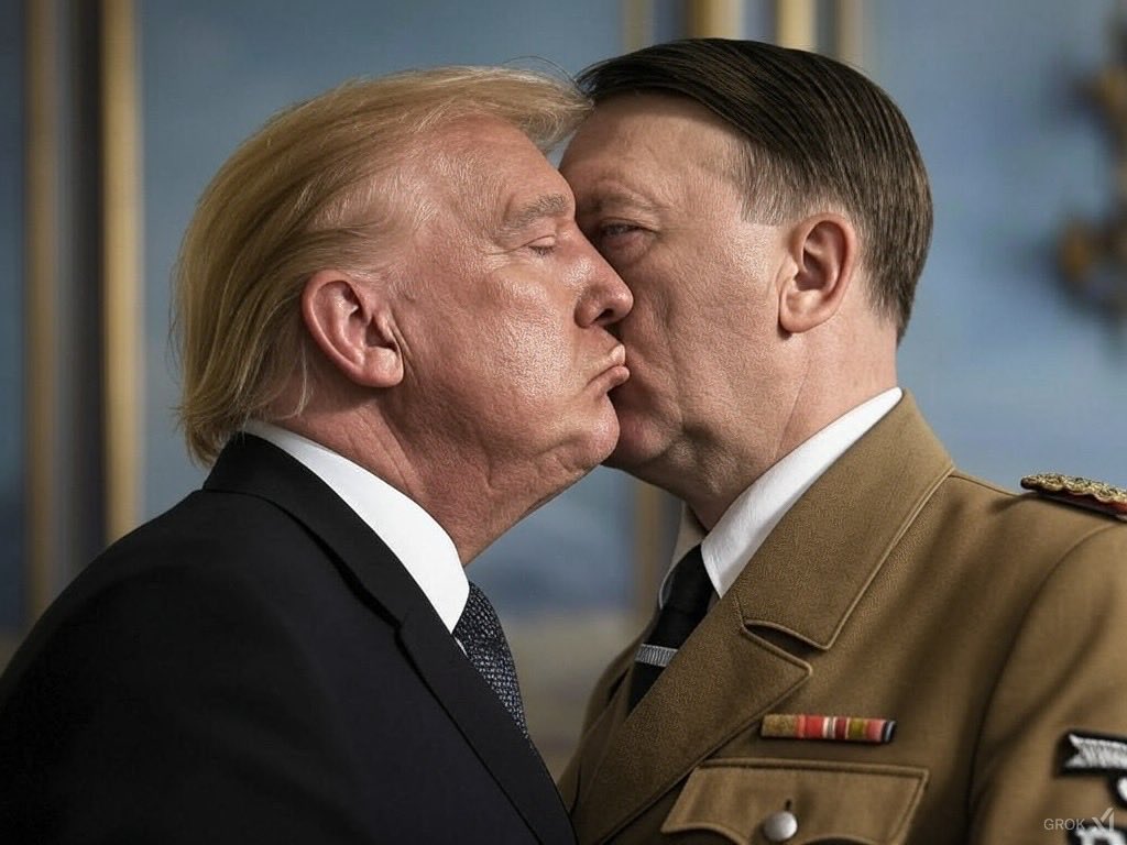 dijit23's tweet image. If it wasn’t blatantly 
obvious before, 
(it was BTW) 
it is now. 
Trump is a lip smacking, 
boot licking Nazi loving pig. 

Second image, 
compliments of 
Gronk 3
