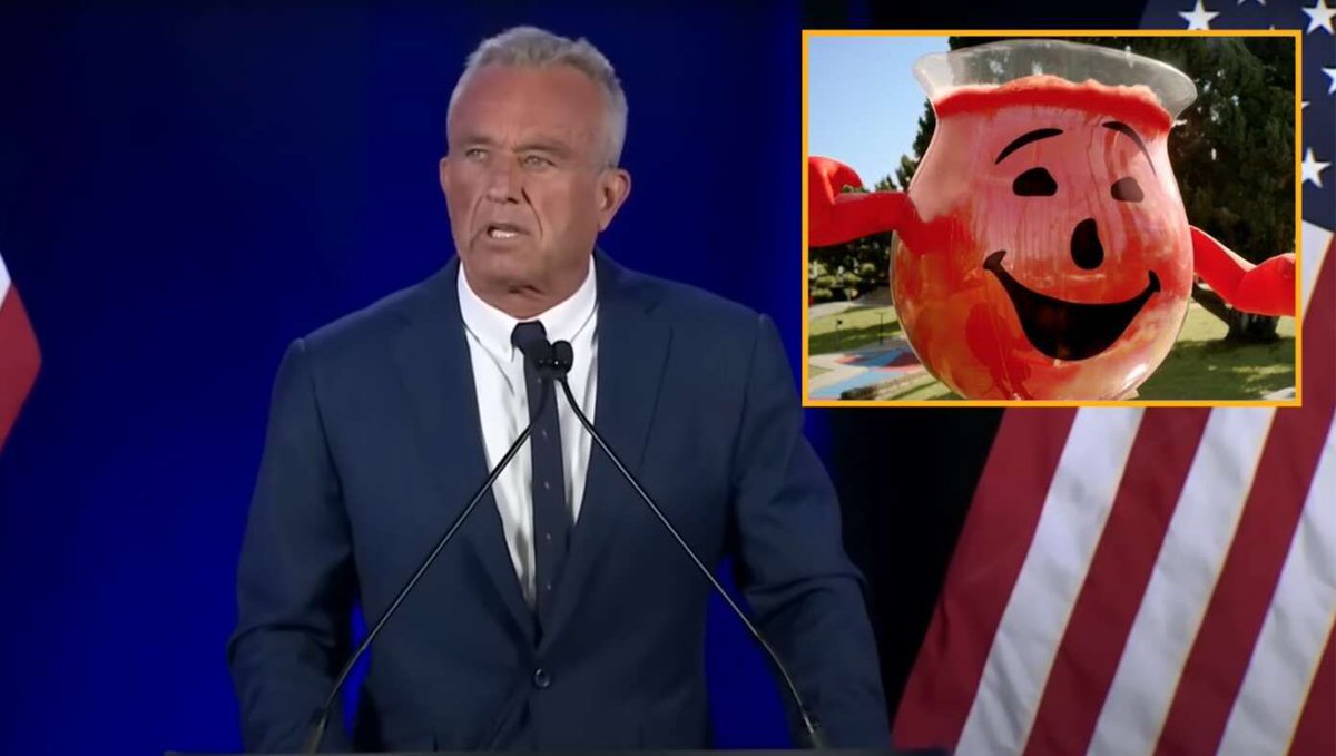 TheBabylonBee's tweet image. 'Ladies And Gentlemen, We Got Him': RFK Jr. Announces Seal Team Six Has Neutralized The Kool-Aid Man buff.ly/RcVRBrW