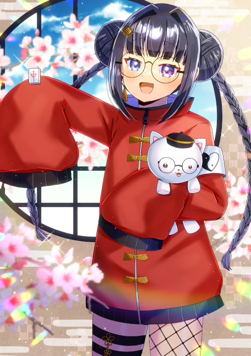 「Vtuberの梅花さんを描かせて頂きました!リクエスト有難うございます #Ske」|ヒヨヨ@skeb募集中のイラスト