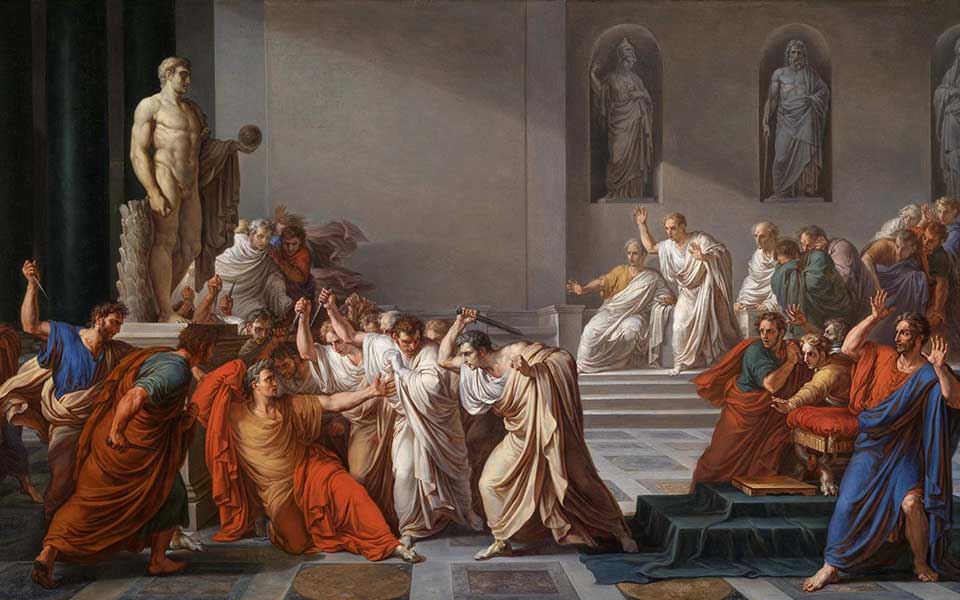 RomaAeternaFM's tweet photo. El 15 de marzo del 44 a.C., Cayo Julio César fue brutalmente asesinado en la Curia de Pompeyo. No fue un acto de un solo hombre, sino una conspiración con más de 70 senadores.

Te cuento quiénes fueron los principales traidores. 👇 #IdusDeMarzo https://t.co/kjsbHpRq8e