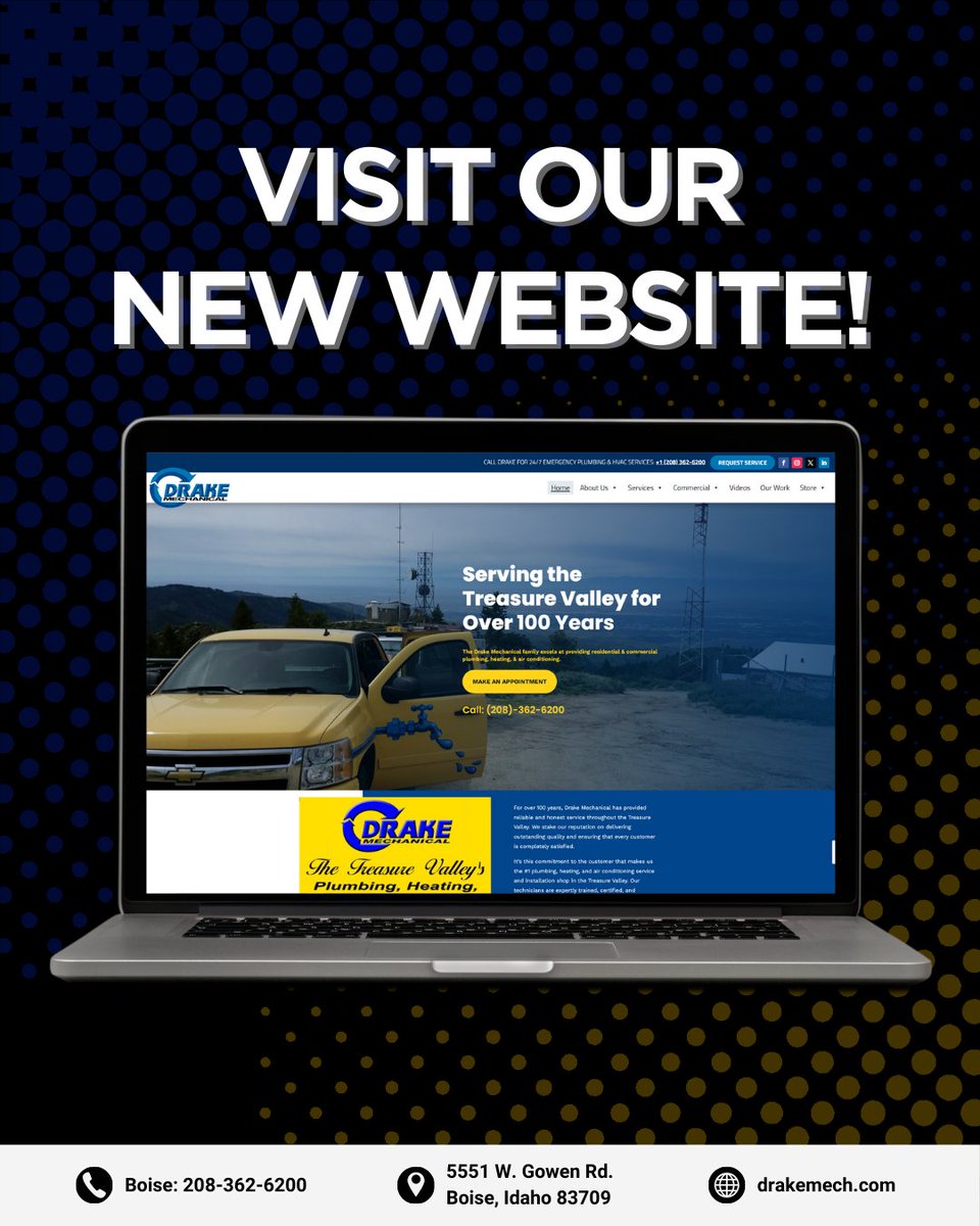 Visit our new website with the link below and learn more about all of our services, our history, and our Drake Duck Club!

hubs.ly/Q0380c870