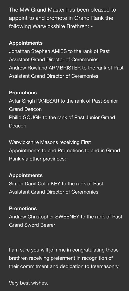 Warwickshire Freemasons tweet media