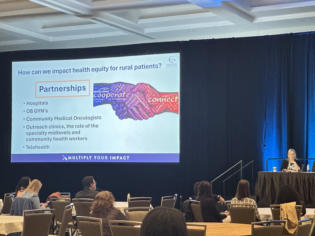 Equity for rural health.  Get creative on how to give great care.  #Sgomtg #DEI ⁦<a href="/SGO_org/">SGO</a>⁩ ⁦<a href="/GYNCancer/">FdtnForWomensCancer</a>⁩