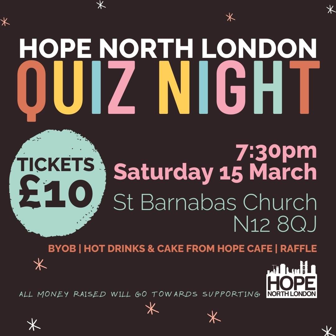 Doors are open at 7.15pm, you can buy tickets online or at the door 🎟 
Don’t forget your drinks &amp; snacks its #BYOB 🍾🍿
The Hope Café will be open too for coffee, cake &amp; other goodies. ☕️ 🍰
Plus a raffle all in aid of the fantastic work of <a href="/HopeNorthLondon/">Hope North London</a> ♥️
See you later👍