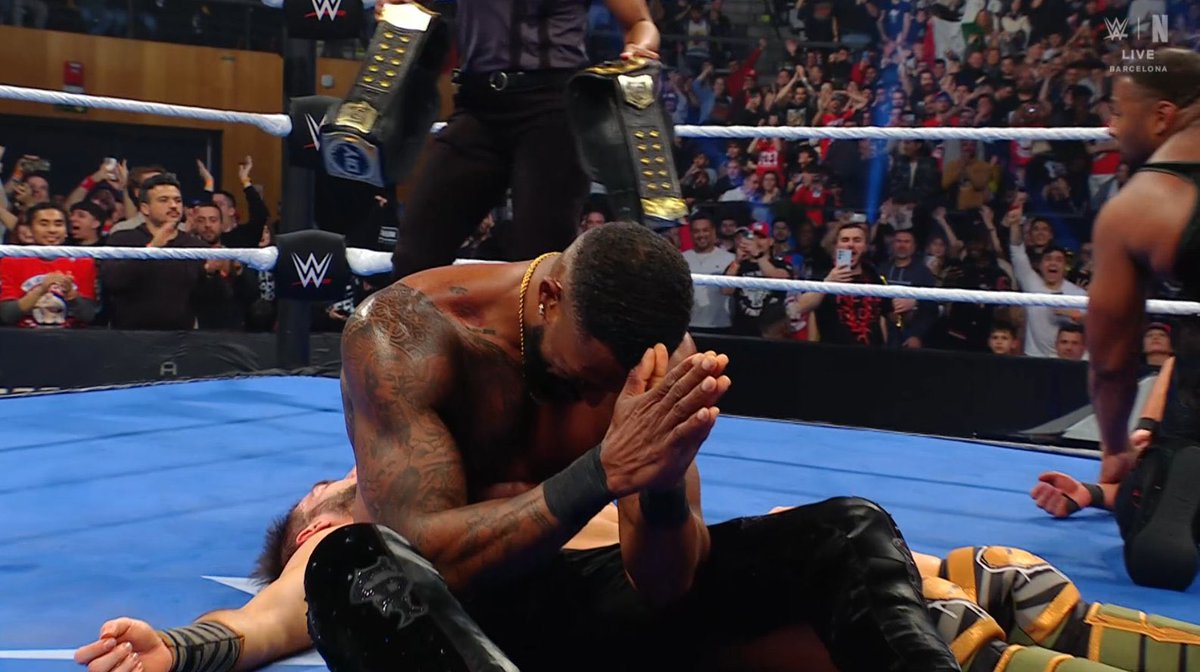 MontezFordWWE's tweet photo. Very overwhelmed by the love, appreciation, text messages, calls, videos from everyone. It means a lot to mean so much to many people. Thanks for being with us for the entire 4+year journey of getting our titles back. We celebrating all week till the wheels fall off. 
Thank you GOD & thank you to the entire fanbase.
God Bless yall & job’s just starting.
-Tez