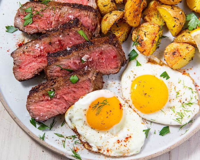 libertedc's tweet photo. Steak and Eggs:
Coulotte steak, piperade, salsa brava, poached egg, home fries, petite salad https://t.co/EBSzjqmaCe