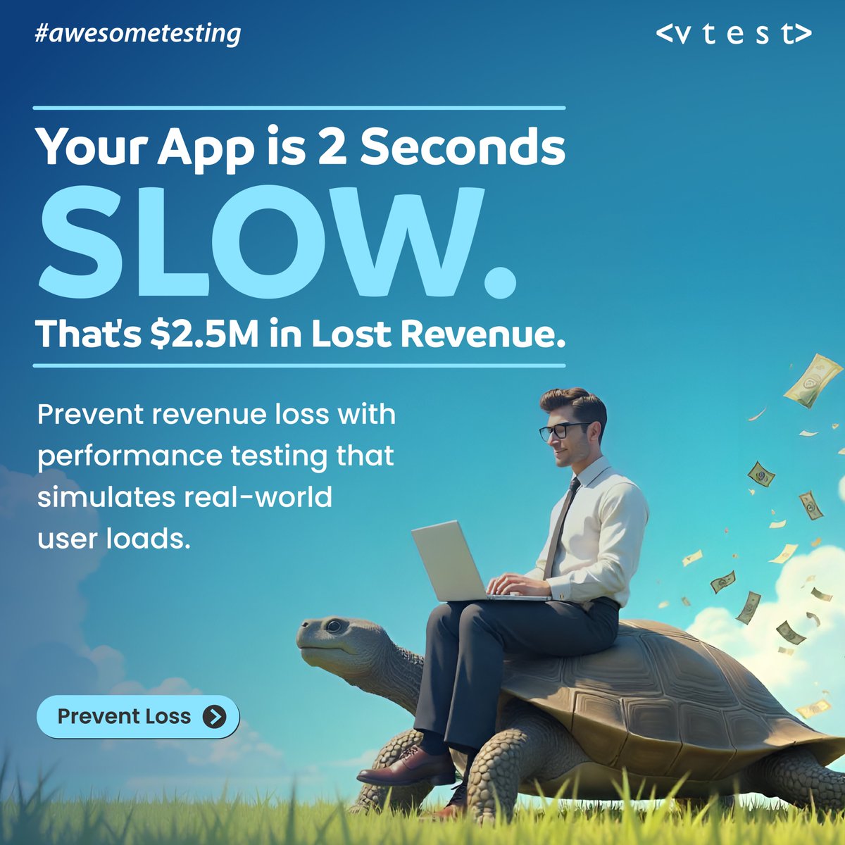 vtestcorp's tweet image. While your app crawls like a turtle, your revenue is flying away.
Real-world performance testing catches what basic QA misses.
Turn speed into profit with proper testing.
#performancetesting #softwaretestingcompany #softwaretestingservices #awesometesting #vtest