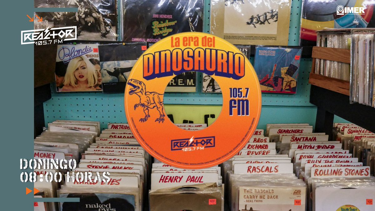 #LiberaLaReacción que inicia el domingo con muy finos dinoclásicos y varias voces del mundo que conforman estas 3 horas de la <a href="/ERADINOSAURIO/">La Era Del Dinosaurio</a> 

No se pierdan a <a href="/DavidPraDino/">David Prado</a> que ya anda en vivo por el 105.7 de su FM 🦕📻