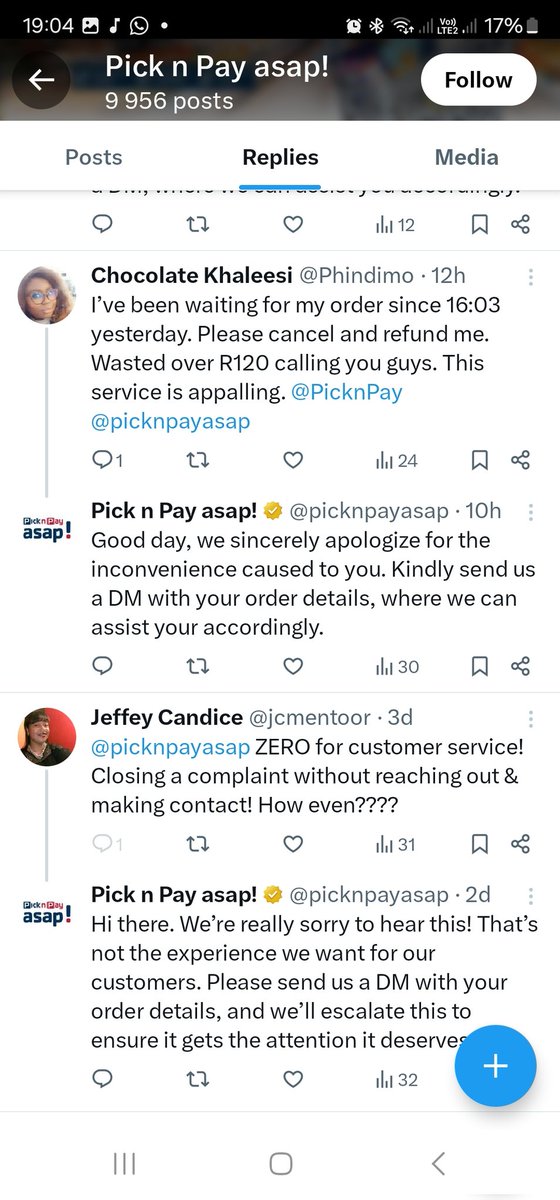 YFSpengane's tweet photo. @picknpayasap I thought I was the only one experiencing horrible customer service on your app, but just today alone, there are so many complaints on your feed. You really need to do something about your app and your service. https://t.co/60sC1r3wtg