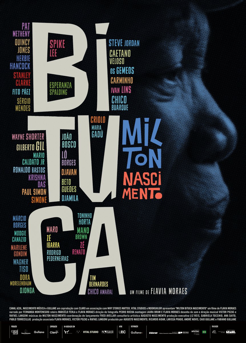 E por falar em filmes, escrevi o roteiro e os textos q o Bituca e a Fernanda Montenegro recitam em MILTON BITUCA NASCIMENTO, da Flavia Moraes, q estreia dia 20 nos cinemas!
