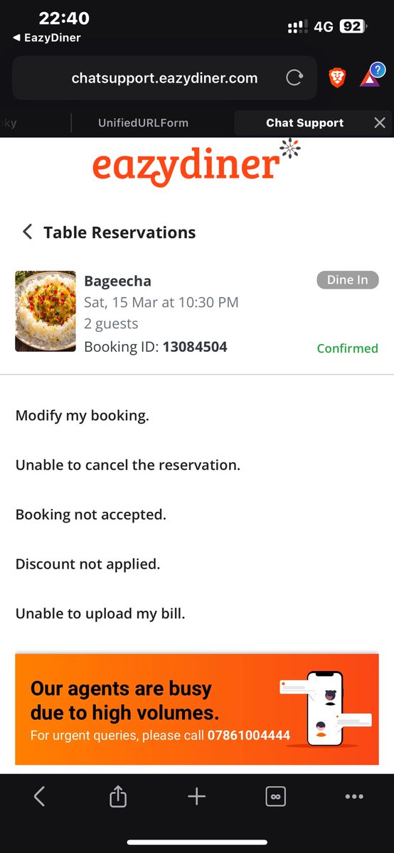 When we reached Bageecha at 10.30 PM the manager informed that the restaurant is closed. 

This is very bad, since your app allowed bookings upto 11 PM. 

Why so much inconsistencies? 

<a href="/eazydiner/">EazyDiner</a> Please check and respond.