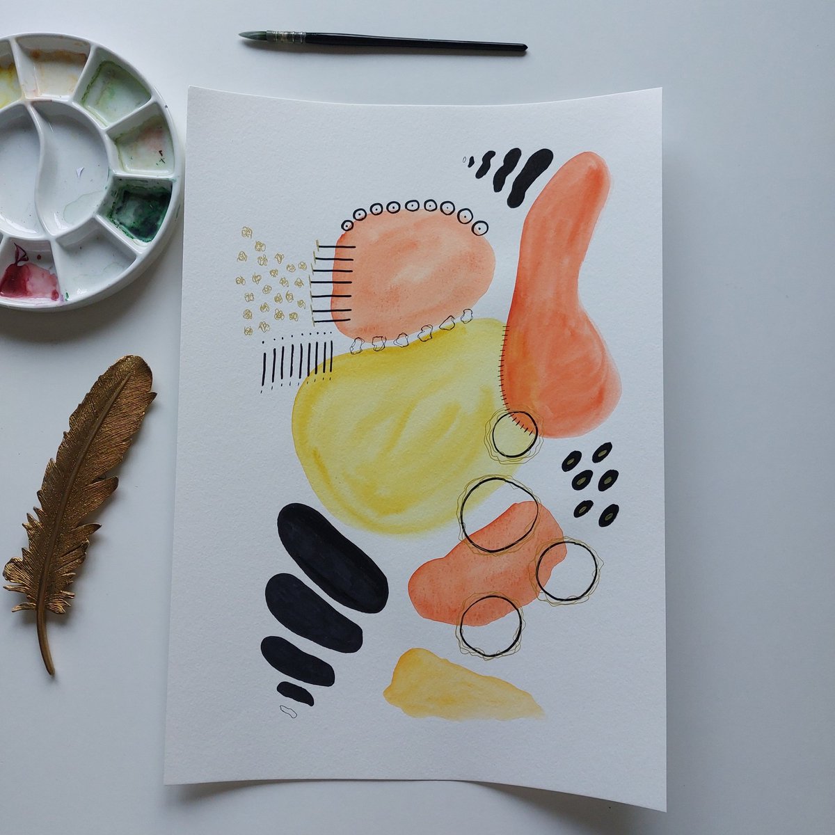 IngCreations's tweet photo. Un peu de vitamine avec cette aquarelle grand format #watercolor #aquarelle #dopaminedecor #dopamine #vitamine #decoration #homedecor https://t.co/q5cxveBMb0 https://t.co/eIhWInyTeq