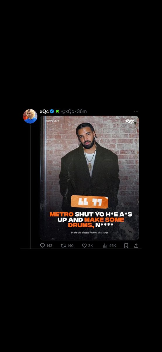 Metro Boomin is beefing with xQc over his 2.3/10 rating of I AM MUSIC 👀