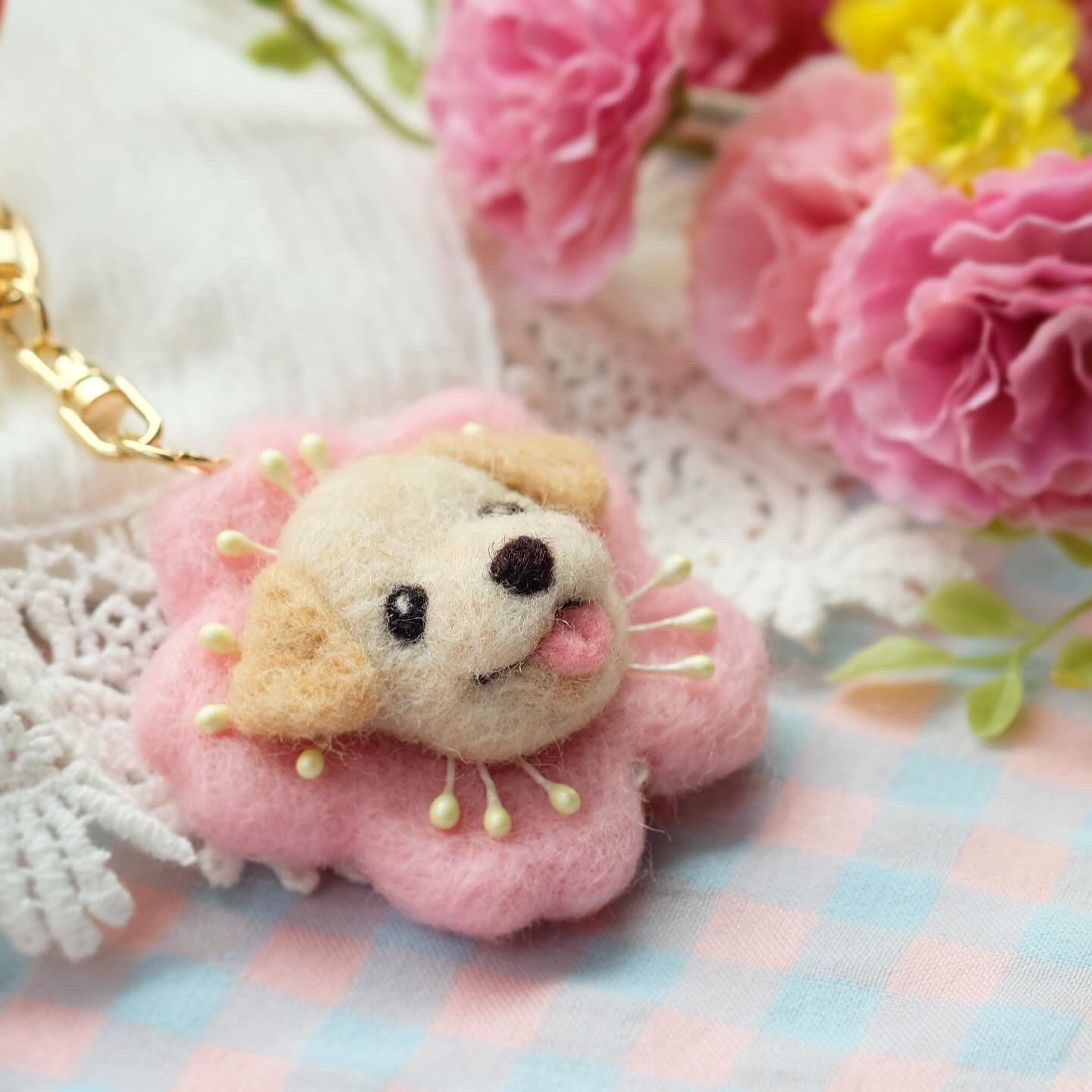 ハンドメイド オーダー受付ページ ♡デニムりんごわんこ パネル