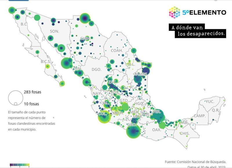 México rebasa las 5,600 fosas clandestinas, vía <a href="/quintoelab/">Quinto Elemento Lab</a>