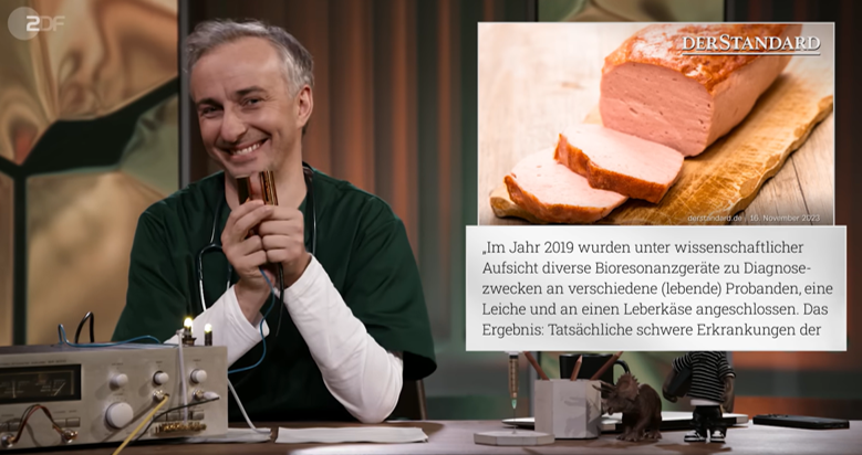 Wenn ein medizinisches Diagnosegerät einer Leiche beste Gesundheit bescheinigt, dann ist das früher oder später ein Thema für <a href="/zdfmagazin/">ZDF Magazin Royale</a>:

skeptix.org/2025/03/15/teu…