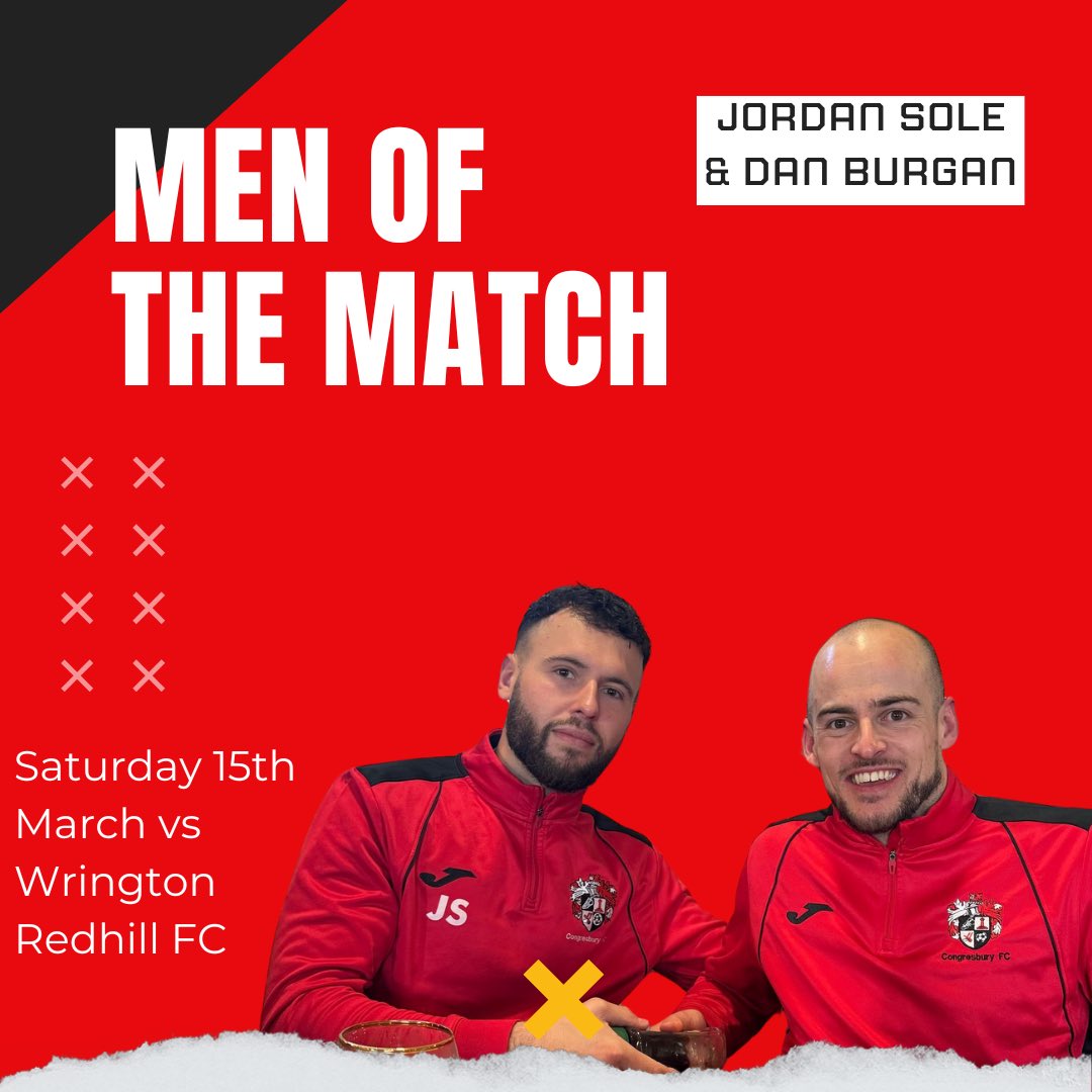 These two boys were phenomenal.

Jordan Sole with a hat-trick of bullet headers. 

Dan Burgan with the constant threat on the wing and a decent goal to go with it! 

Great team performance against a strong / attacking <a href="/WringtonFC/">Wrington Redhill FC</a> side! 

Up the Bury ⚽️