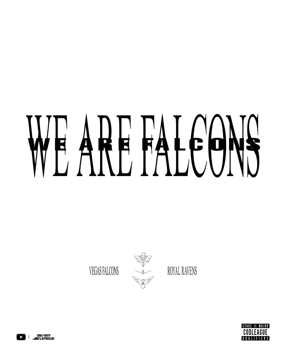 Vegas Falcons (@vegasfalcons) on Twitter photo Running it Back for the Battle of the Birds 🦅
🔥 أبطالنا جاهزين لمعركة الغربان 🔥
🆚: <a href="/RoyalRavens/">Carolina Royal Ravens</a>
⏰: 3PM PST / 1AM KSA
📺: YouTube.com/CODLeague
#VegasFalcons || #CDL2025 Running it Back for the Battle of the Birds 🦅
🔥 أبطالنا جاهزين لمعركة الغربان 🔥
🆚: <a href="/RoyalRavens/">Carolina Royal Ravens</a>
⏰: 3PM PST / 1AM KSA
📺: YouTube.com/CODLeague
#VegasFalcons || #CDL2025
