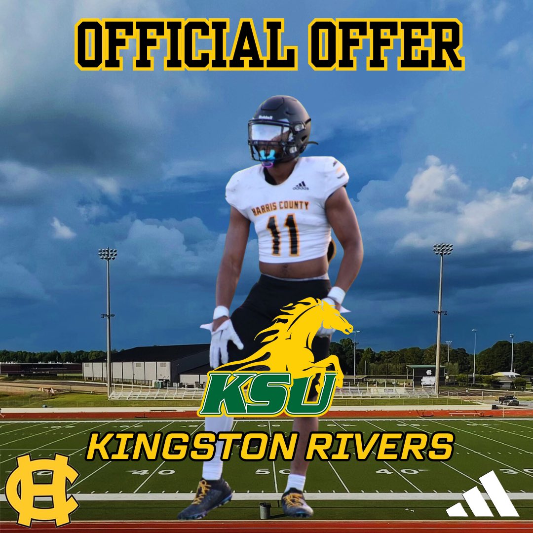 Harris County Football (@countyfootball1) on Twitter photo Congrats to <a href="/officialk1ng_1/">Kingston Rivers</a> on getting his first offer, to Kentucky State. We are proud of you Kingston and we know more are on the way. #RecruitTheCounty <a href="/RecruitGeorgia/">Recruit Georgia</a> <a href="/BigFaceSportss/">BigFaceSports, (Recruiting & Scouting)</a> <a href="/GHSFdaily/">GHSF Daily</a> Congrats to <a href="/officialk1ng_1/">Kingston Rivers</a> on getting his first offer, to Kentucky State. We are proud of you Kingston and we know more are on the way. #RecruitTheCounty <a href="/RecruitGeorgia/">Recruit Georgia</a> <a href="/BigFaceSportss/">BigFaceSports, (Recruiting & Scouting)</a> <a href="/GHSFdaily/">GHSF Daily</a>
