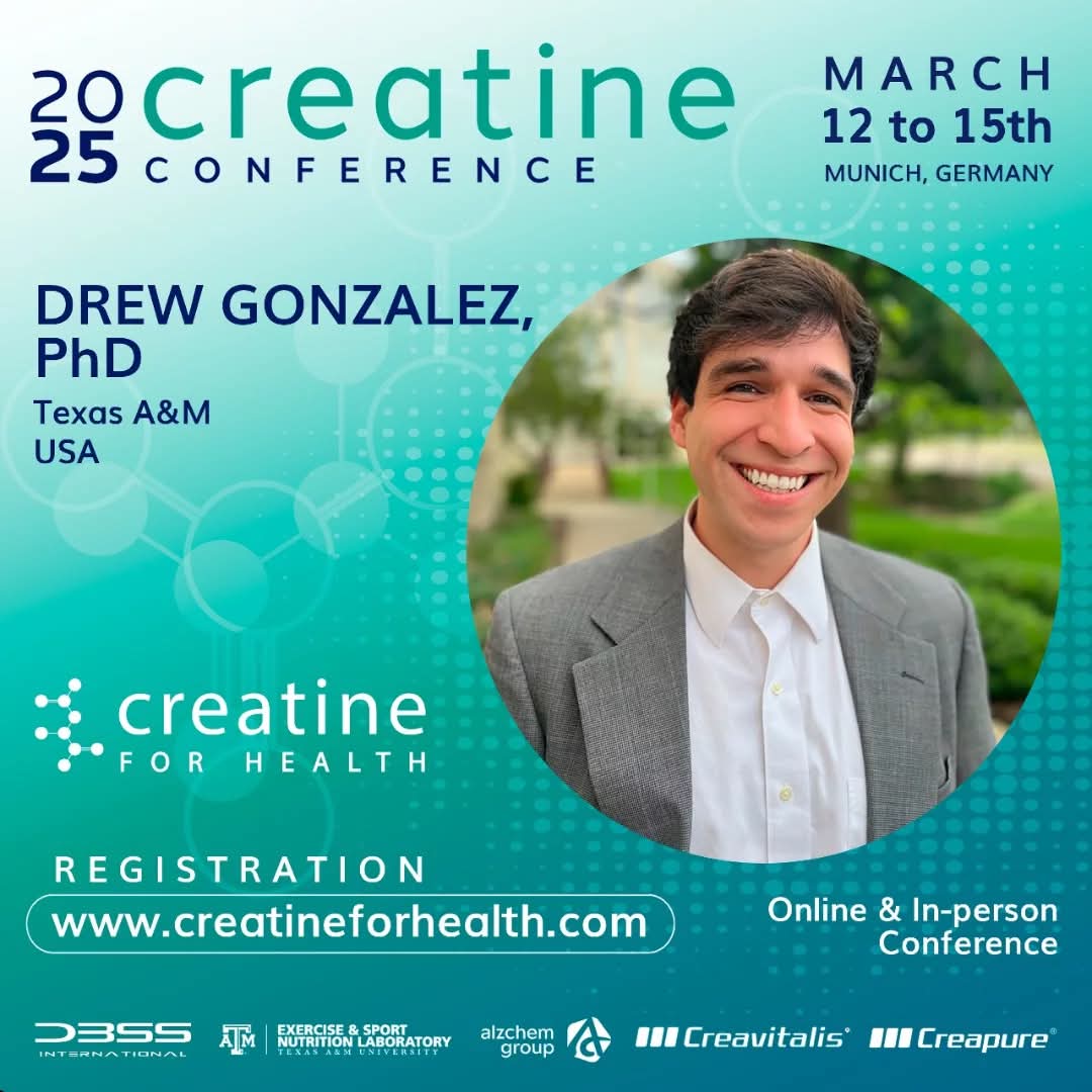 Creatine4Health's tweet image. #CreatineForHealth
Curious about how creatine supports first responders and athletes? Dr. Drew Gonzalez β Texas A&M, USA, presented on "Creatine for Firefighters, Police, and the Military" at the Creatine Conference 2025! πͺπ₯
Available on demand π