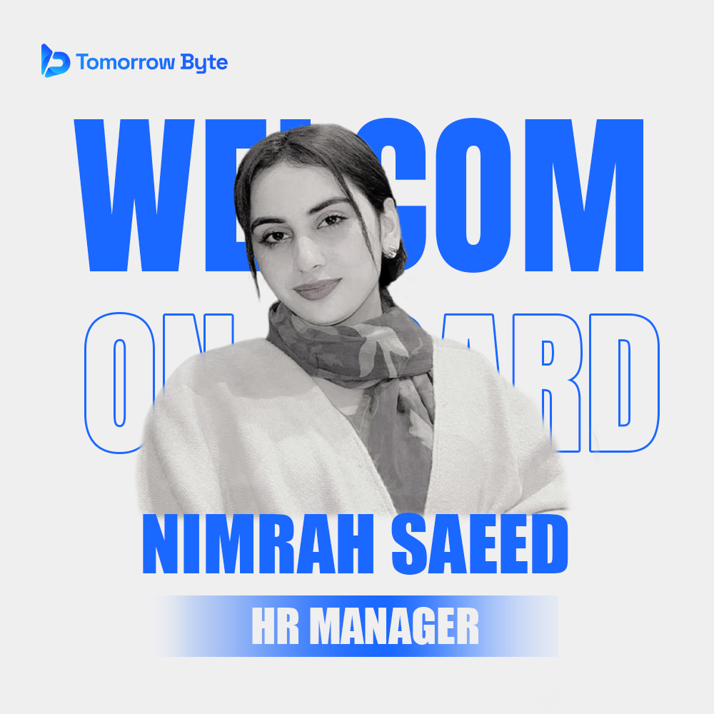 tomorrowbyte's tweet image. We&apos;re thrilled to welcome Nimrah Saeed as Tomorrowbyte&apos;s new HR Manager! Her expertise and leadership will strengthen our team.
Join us in congratulating her! #NewHire #HRManager #Tomorrowbyte #TeamGrowth #Tbyte