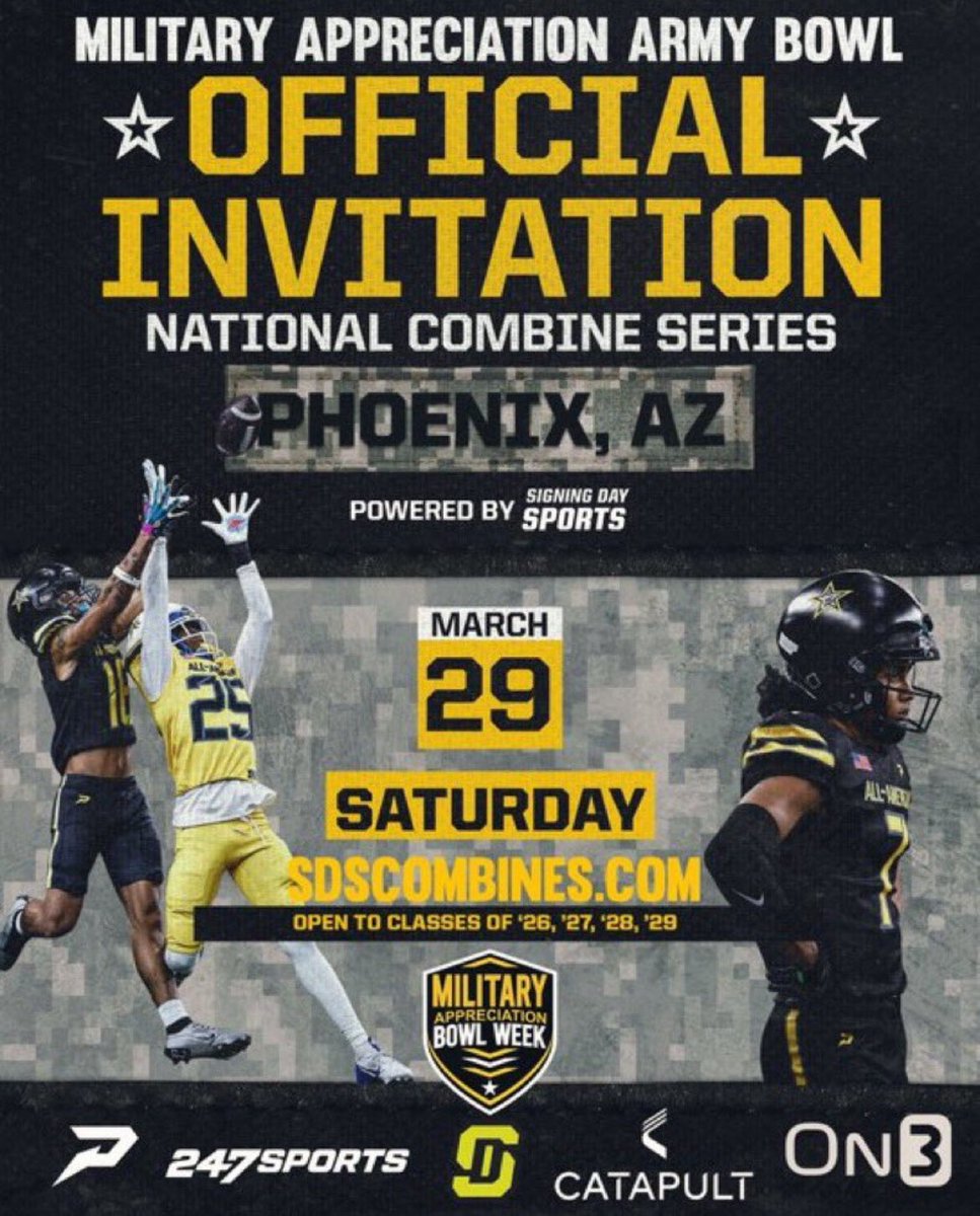 maxwellporter08's tweet image. Thank you @USArmyBowl for the invite!